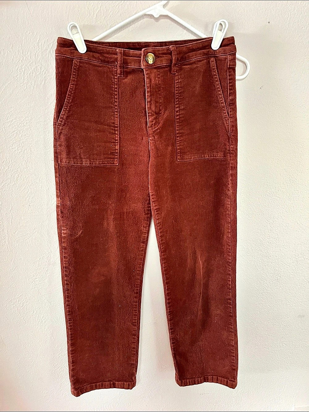 Tribal Straight Leg Corduroy Pants in Rust / BrownSize 6